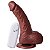 Pênis Com Vibrador E Ventosa 16,3 X 4,5 Cm Soulsex - Chocolate - Imagem 1