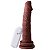 Pênis Com Vibrador E Ventosa 20 X 4,2 Cm Soulsex - Chocolate - Imagem 1