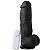 Pênis Com Vibrador E Ventosa 22 X 5 Cm Soulsex - Preto - Imagem 1