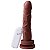 Pênis Com Vibrador E Ventosa 19 X 3,8 Cm Soulsex - Chocolate - Imagem 3