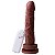 Pênis Com Vibrador E Ventosa 19 X 3,8 Cm Soulsex - Chocolate - Imagem 1