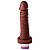 Pênis Vibrador 19,2 X 3,8 Cm Soulsex - Chocolate - Imagem 1