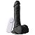Pênis Com Vibrador Ventosa E Escroto 17,5 X 3,7 Cm Soulsex - Preto - Imagem 2