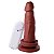 Pênis Com Vibrador E Ventosa 14 X 3,6 Cm Soulsex - Chocolate - Imagem 1