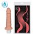 Pênis de Borracha Com Vibrador Interno 17,5x3,8cm K Gel - Natural - Imagem 2