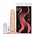 Pênis de Borracha Com Vibro E Ventosa 13,5 X 3,3cm K Gel - Natural - Imagem 3