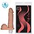 Pênis de Borracha Com Vibrador Interno 18,5 X 4,5cm K Gel - Natural - Imagem 2