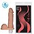 Pênis de Borracha Com Vibrador Interno 18,5 X 4,5cm K Gel - Natural - Imagem 1