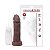 Pênis de Borracha Em Cyber Com Vibro 17 X 4cm K Gel - Chocolate - Imagem 2