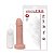 Pênis de Borracha Em Cyber Com Vibro 15,5x3,7cm K Gel - Bege - Imagem 3