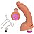 Pênis De Borracha Com Vibrador Recarregável 22,5x4,8cm Linha K-softline Kgel - Bege - Imagem 1