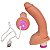 Pênis De Borracha Com Vibrador Recarregável 22,5x4,8cm Linha K-softline Kgel - Bege - Imagem 3