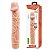 Pênis de Borracha Realística Com Vibro Em Silicone 22,5 X 4,5 Cm Sexy Import - Bege - Imagem 3