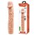 Pênis de Borracha Realística Com Vibro Em Silicone 22,5 X 4,5 Cm Sexy Import - Bege - Imagem 2