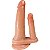Pênis de Borracha Maciça Dupla 17 X 3,5cm E 10 X 2,3cm Prazer E Cia - Natural - Imagem 3