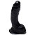 Pênis de Borracha Maciça 17 X 4cm Prazer E Cia - Preto - Imagem 1