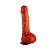 Pênis de Borracha Com Ventosa Vscn.velty - 24,0 X 4,5 Cm Sexy Import - Marrom - Imagem 1