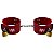 Tornozeleiras Carrara Com Cadeado Dominatrixxx - Vermelho - Imagem 3