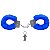 Algemas De Metal Revestida Com Pelúcia Sexy Import - Azul - Imagem 3