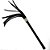 Chicotinho Simples Tiras 12cm Dominatrixxx - Preto - Imagem 2