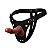 Cinta Strap-on Ativa Com Pênis De Borracha - Chocolate - Imagem 3