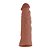 Capa Peniana Realistica 19x3,8cm Sexy Import - Marrom - Imagem 1