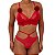 Conjunto Sensual Pompom Moda Apimentada - Vermelho - P - Imagem 2