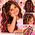 Mechas Coloridas de Cabelo com Mini Piranha Presilha Cartela com 06 Unidades Cores Aleatória - Imagem 1