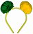 Tiara Para Cabelo Pom Pom Verde e Amarela Brasil Copa do Mundo - Imagem 1