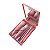 Kit 05 Mini Pincéis com Case e Espelho Rosa QBM806 - Imagem 1