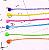 Mechas Coloridas de Cabelo com Mini Piranha Presilha Cartela com 06 Unidades - Imagem 2