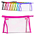Necessaire Plástica Transparente Média 21 x 13,5cm Cor Aleatória - Unidade N030-1 - Imagem 1