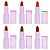 Kit 06 Unidades Batom Ultra Slick Mood Ruby Rose HB7001 - Imagem 1