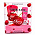 Kit Hidratação Cherry Blossom Creme Hidratante Para as Mãos e Lip Balm Brilho Labial Gloss Love Rain LR4242 - Imagem 2