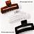 Kit 03 Unidades Presilha Piranha Prendedor de Cabelo Vazada Grande Sirel SR009 Preto, Cristal e Âmbar - Imagem 2