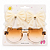 01 Cartela Kit Infantil Laço com Pérolas e Óculos Gatinho Cores Aleatórias DW190 - Imagem 3