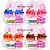 01 Cartela Kit Infantil Óculos Gatinho, Presilhas e Mini Piranhas Cores Aleatórias 3075-34 - Imagem 1
