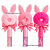 Kit 03 Unidades Lip Gloss Coelhinho Pompom com Laço Bobbi Rara BRB129267 - Imagem 1