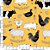 Tricoline estampado fazendinha animais fundo amarelo 25x150cm - Un - Imagem 1