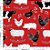 Tricoline estampado fazendinha animais fundo vermelho 25x150cm - Un - Imagem 1