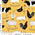 Tricoline estampado fazendinha animais fundo amarelo 50x150cm - Un - Imagem 1