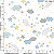 Tricoline sonhos nuvem amarela fundo branco 50x150cm - Un - Imagem 1