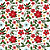 Tricoline natal flores fundo bege 50x150cm - Un - Imagem 2