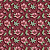 Tricoline digital mini flores vinho amizade verdadeira 50x150cm - Un - Imagem 1