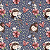 Tricoline digital bonecas marinho amizade verdadeira 50x150cm - Un - Imagem 1