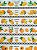Tricoline digital faixas semaninha frutas fundo branco 53x150cm - Un - Imagem 1