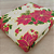 Tricoline estampado flores natalina com dourado fundo bege 50x150cm - Un - Imagem 1
