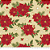 Tricoline estampado flores natalina com dourado fundo bege 50x150cm - Un - Imagem 2