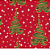 Tricoline estampado árvores fundo vermelho 50x150cm - Un - Imagem 2