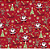 Tricoline estampado Papai Noel e renas fundo vermelho 50x150cm - Un - Imagem 2
